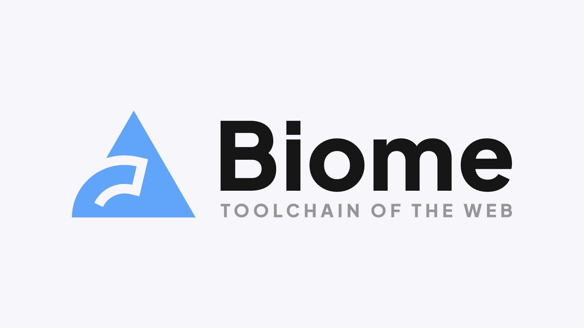 Biome 공식 배너 이미지 — Biome 로고와 'Toolchain of the web' 문구