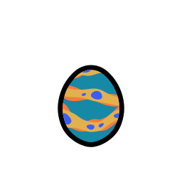 Chromatic ankylosaurus egg (fert.)