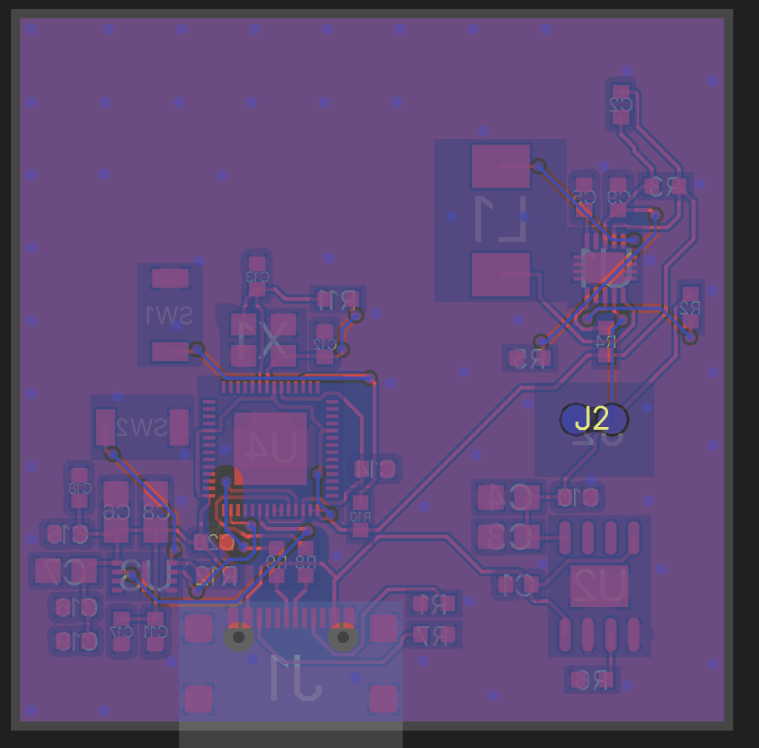 RP2040 PCB produced with Quilter, bottom layer