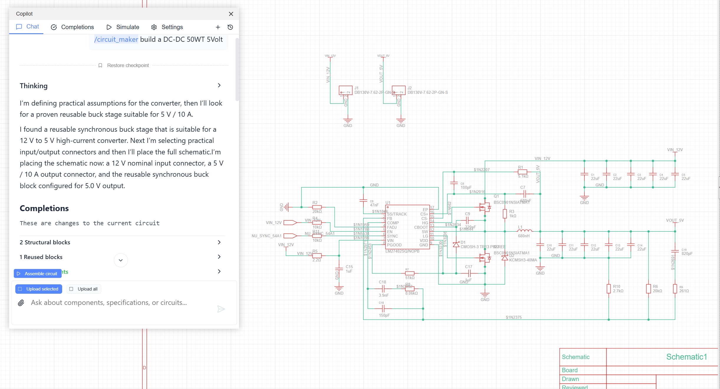 EasyEDA Copilot interface