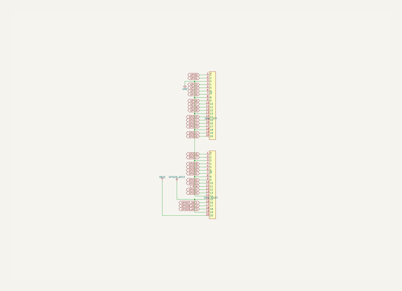 RP2350 GPIO headers sheet