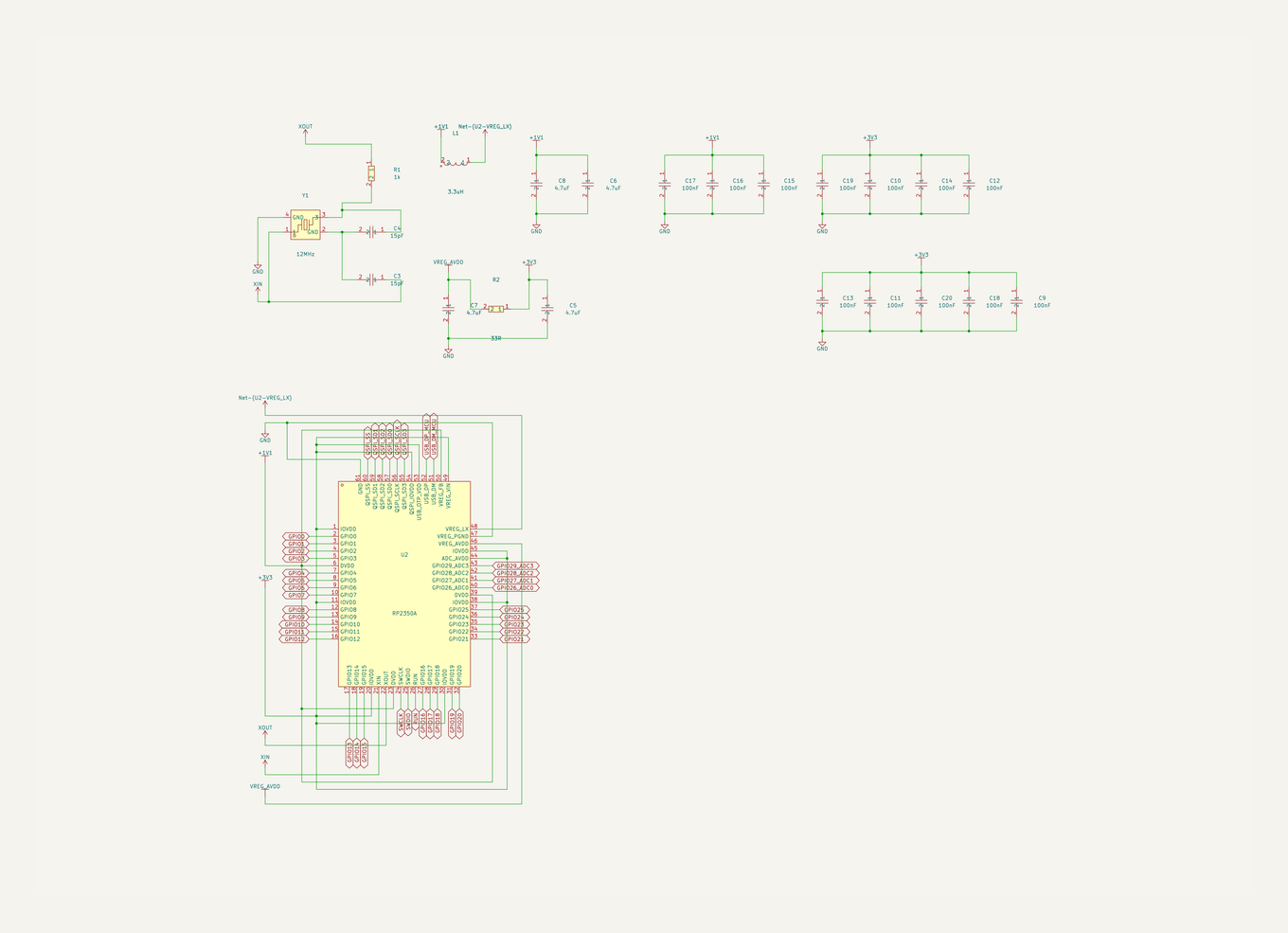 RP2350 and clock sheet