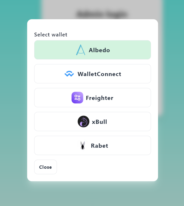 Connect wallets ui