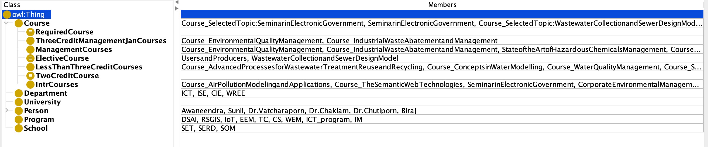 Instance type matric