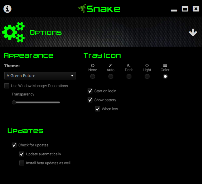 Snake Options