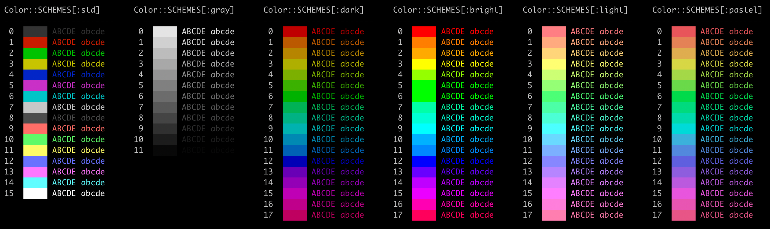 color-schemes