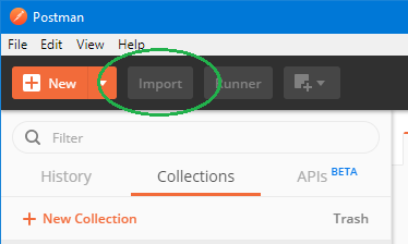 import collection button