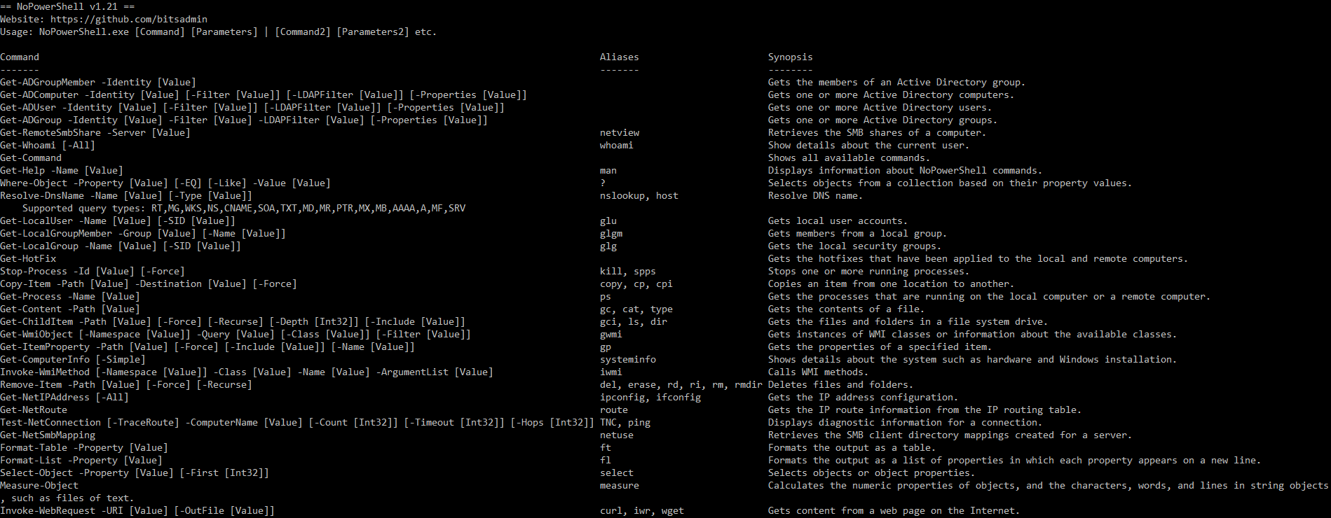 Mirrors bitsadmin nopowershell