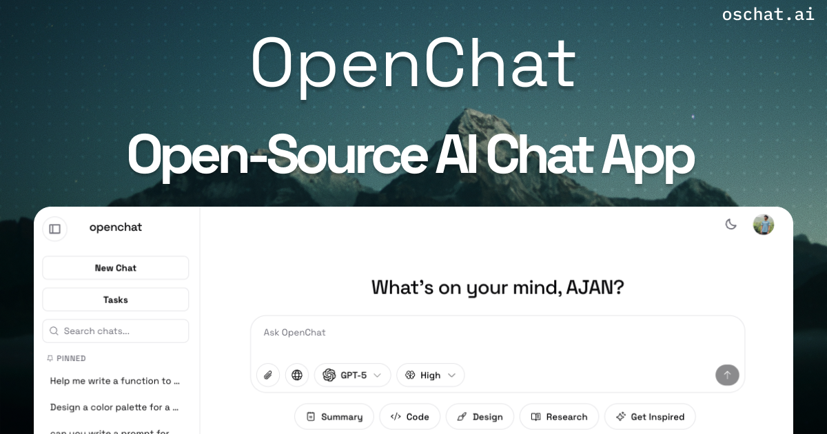 OpenChat — Open-source AI chat app (oschat.ai)
