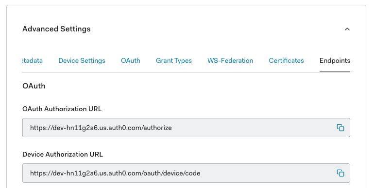Auth0 端点