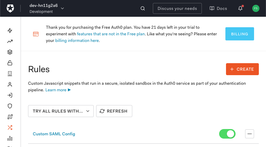 Auth0 规则