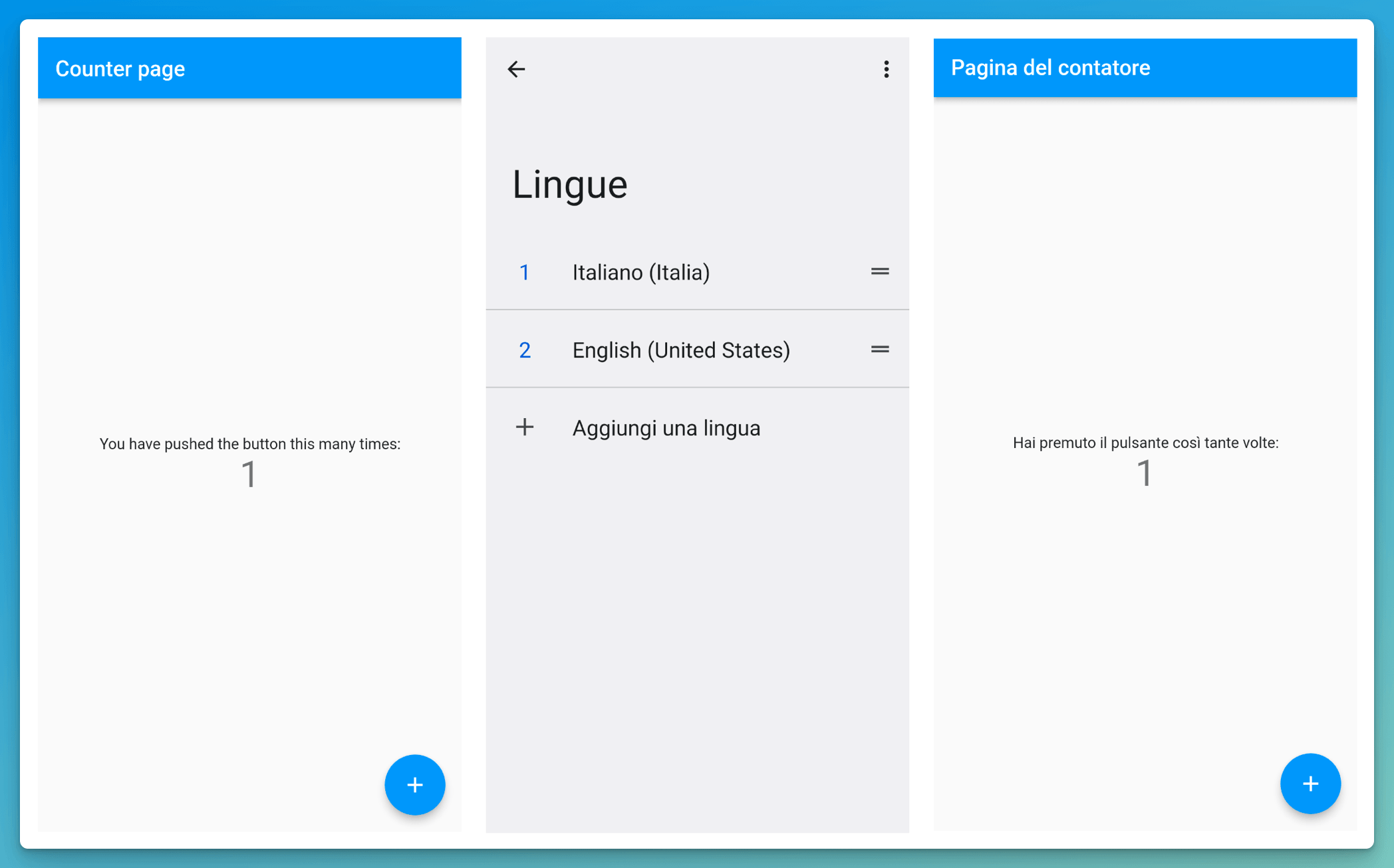 Flutter localized counter preview