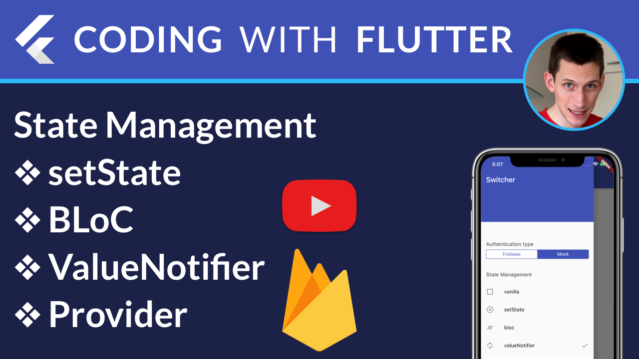 Flutter State Management: setState, BLoC, ValueNotifier, Provider