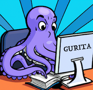 fun image of octopus using a computer