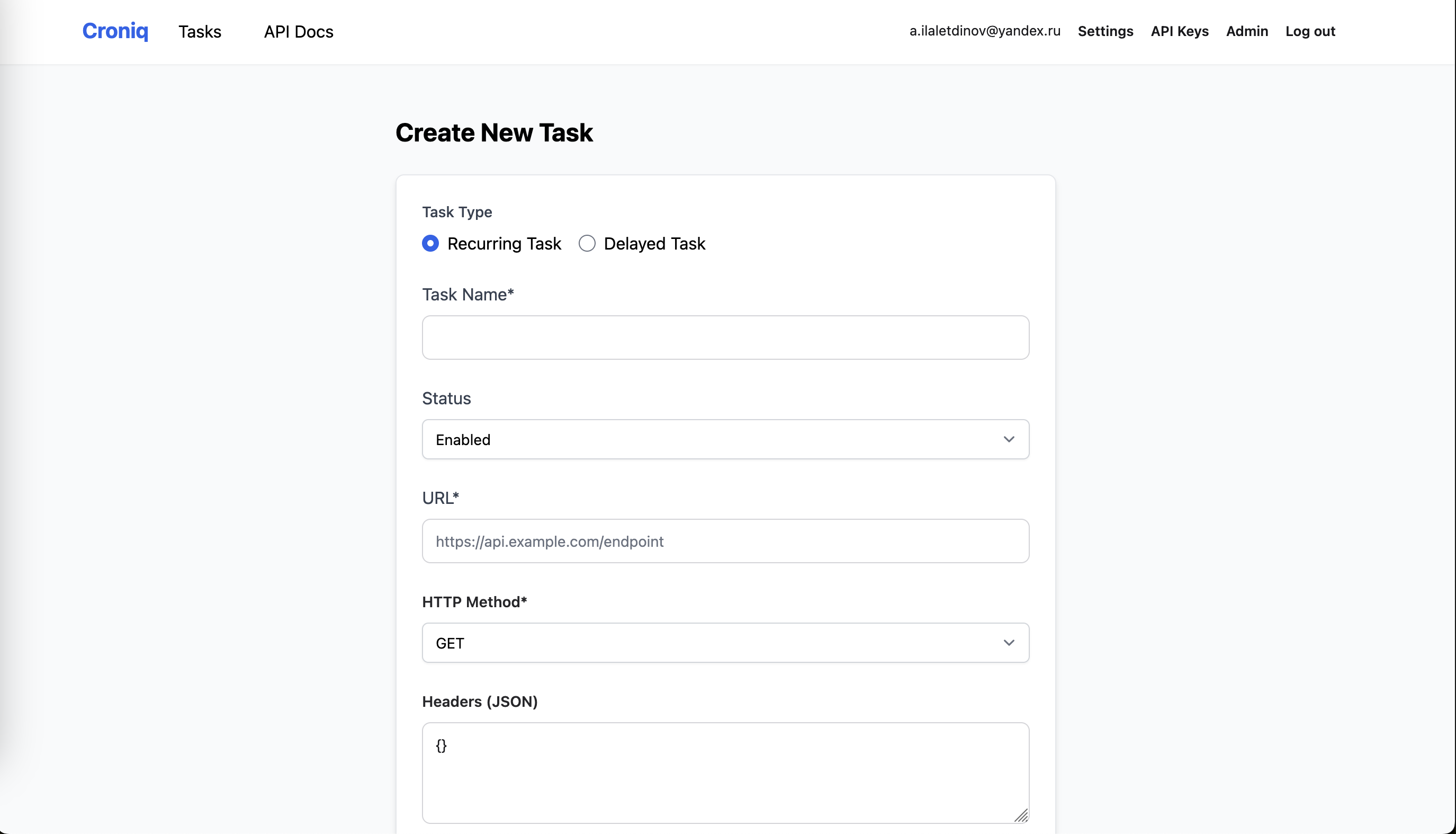 Create Task