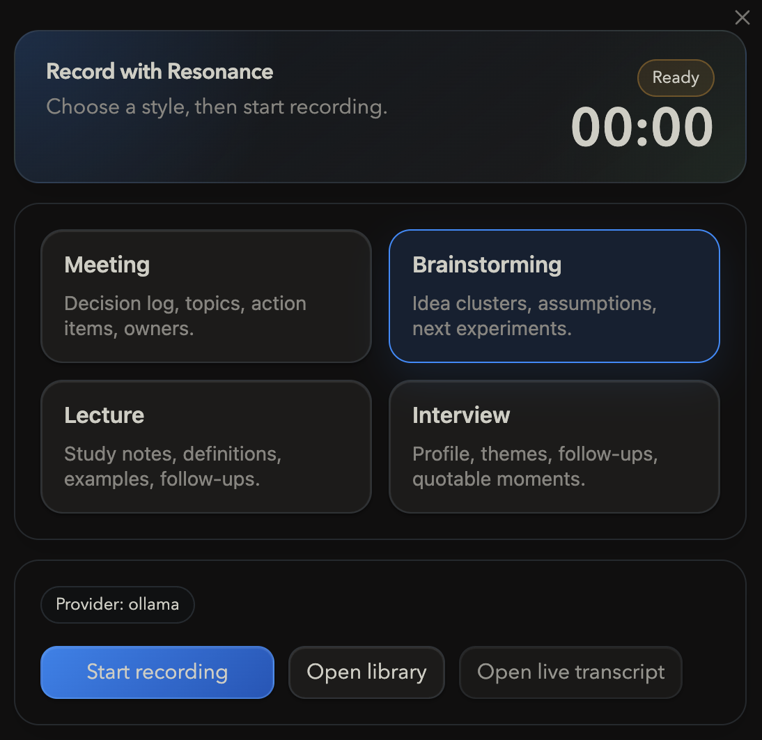 Recorder UI