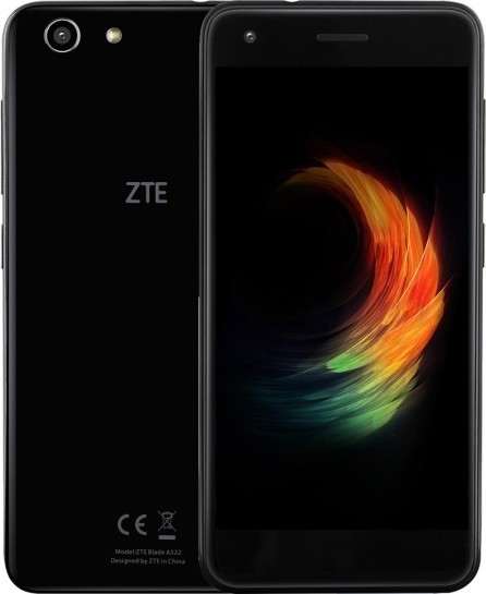 ZTE Blade A522 smartphone running Android 7.1.1 — a device that suffered a targeted attack resulting in full remote control