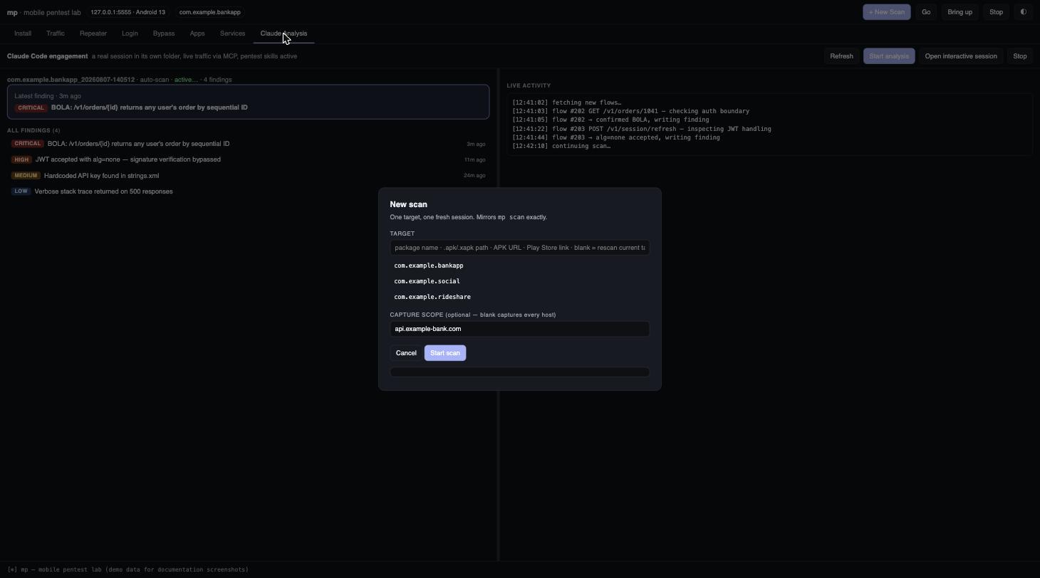 New scan modal