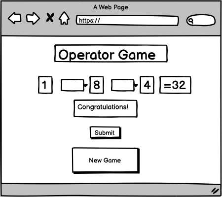 Game wireframe