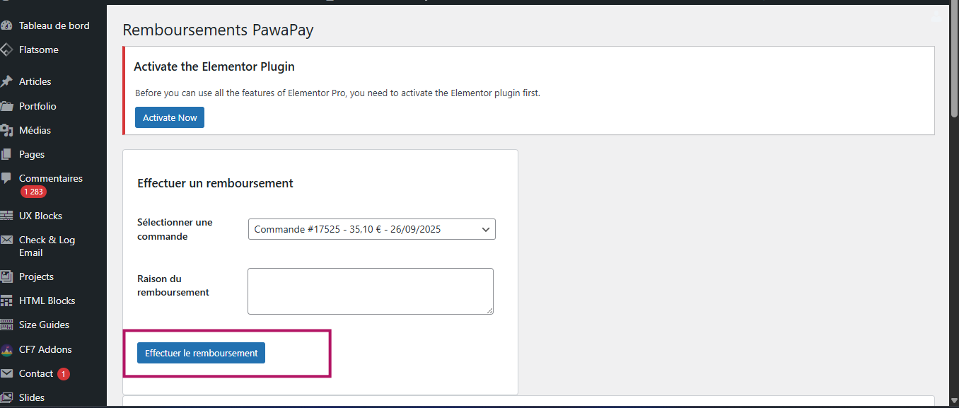 Refund From the PawaPay Dashboard