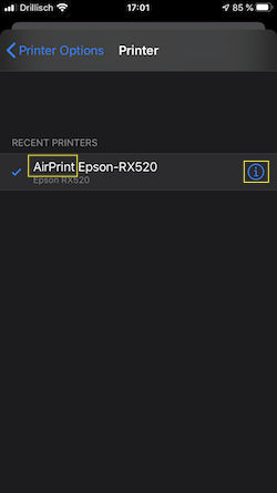 Printer list