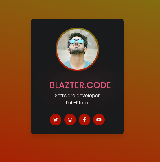 simple card html css template