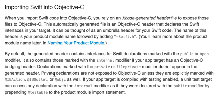 Importing Swift into Objective-C Bridging Header