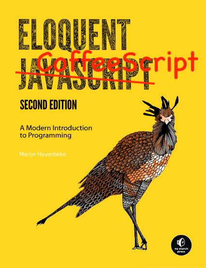 Cover of Eloquent Javascript, but with CoffeeScript