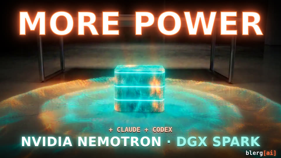 Watch MORE POWER: NVIDIA Nemotron on a DGX Spark commands Claude and Codex (video)
