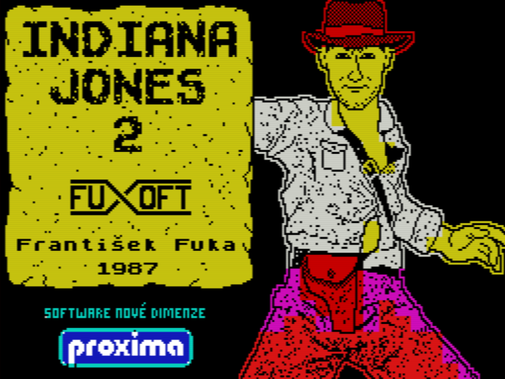 Nahrávacia obrazovka hry Indiana Jones 2