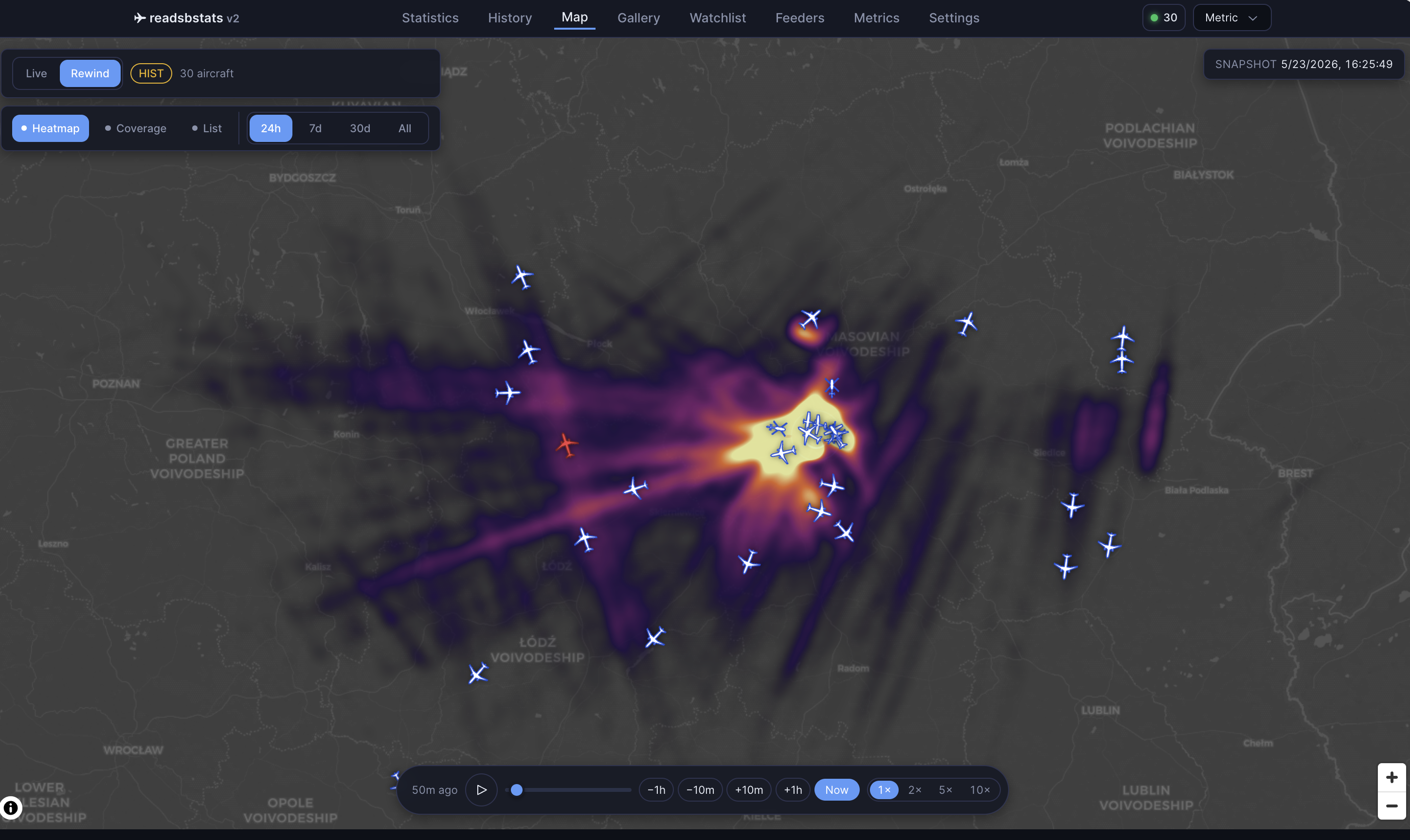 Live map