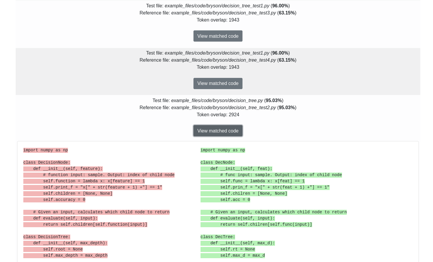 plagiarism checker for code