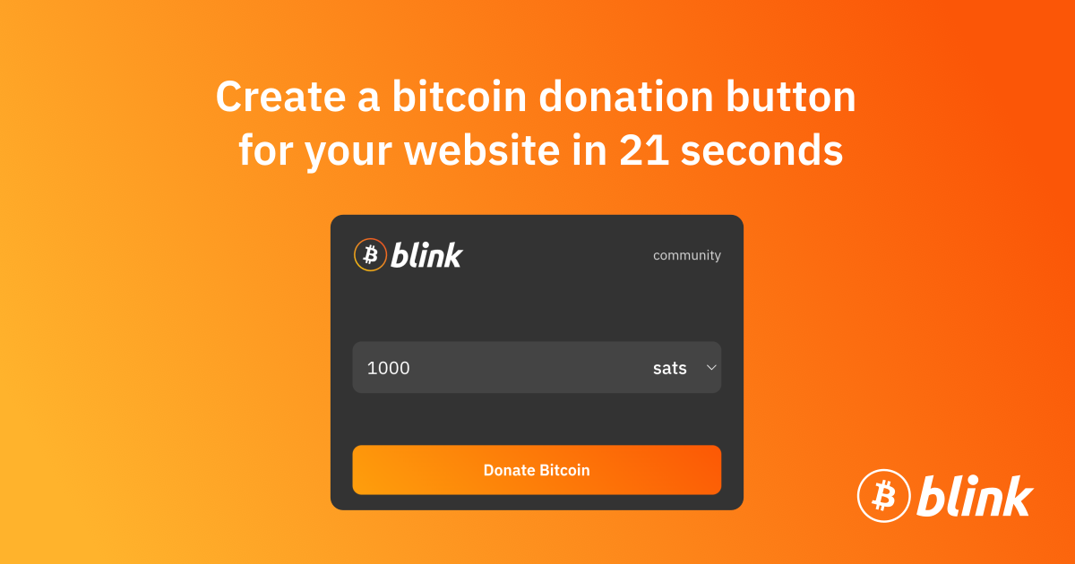 Blink Donation Button generator screenshot