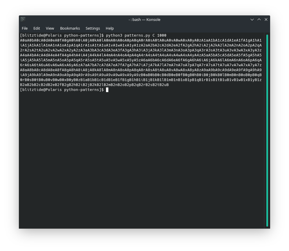 Screenshot of Python-Patterns