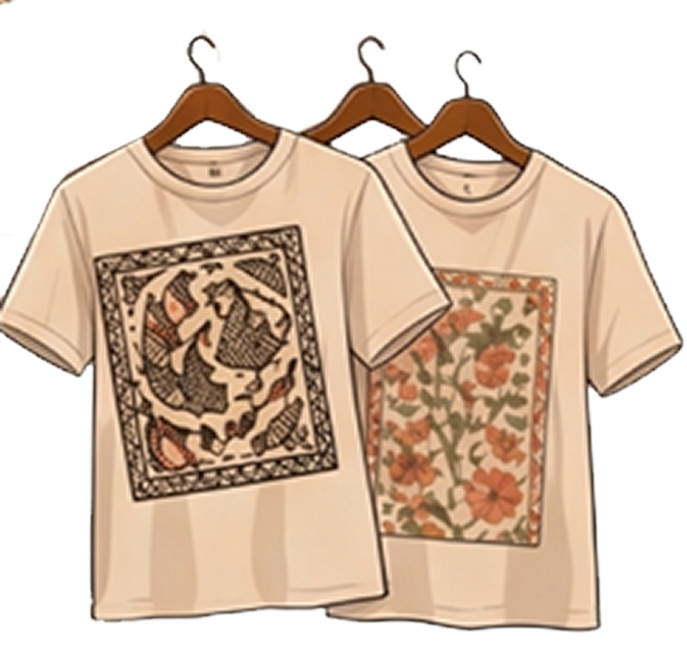 Wear the story: Mithila-inspired tees — designing culture, wearing narratives. Mithila t-shirts