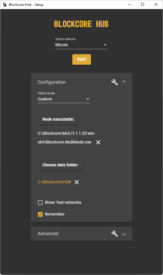 Blockcore Hub custom