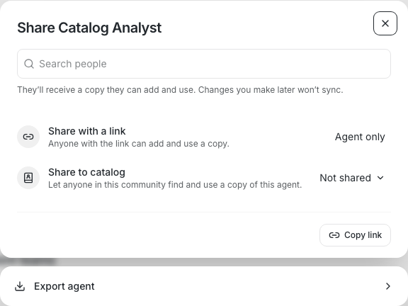Catalog
sharing