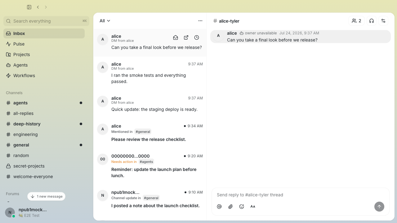 Before: separate DM rows