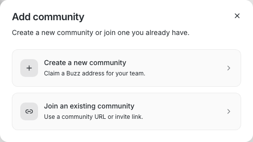 Add a
community