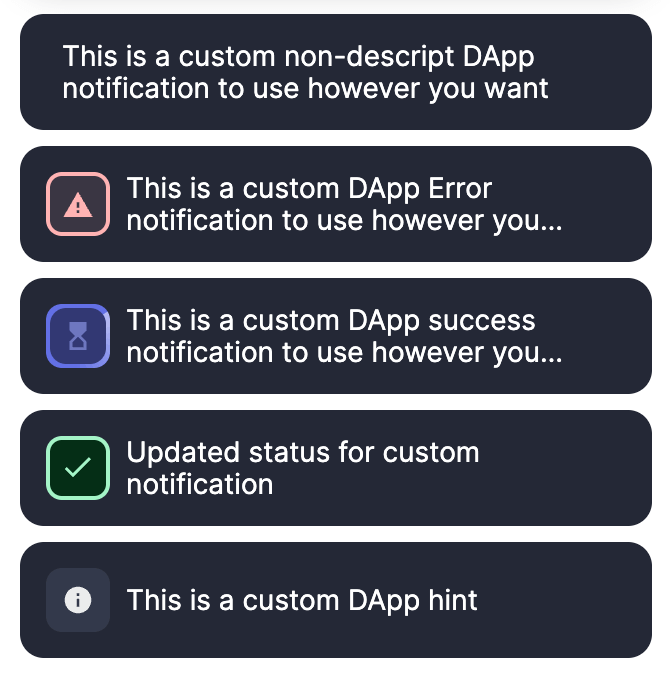 Custom Notification UI Components