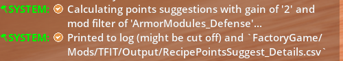 Example of the command output