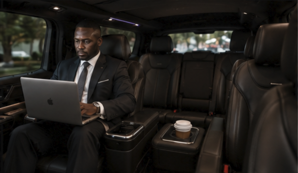 DFS Luxury Concierge — Premium fleet vehicles street scene