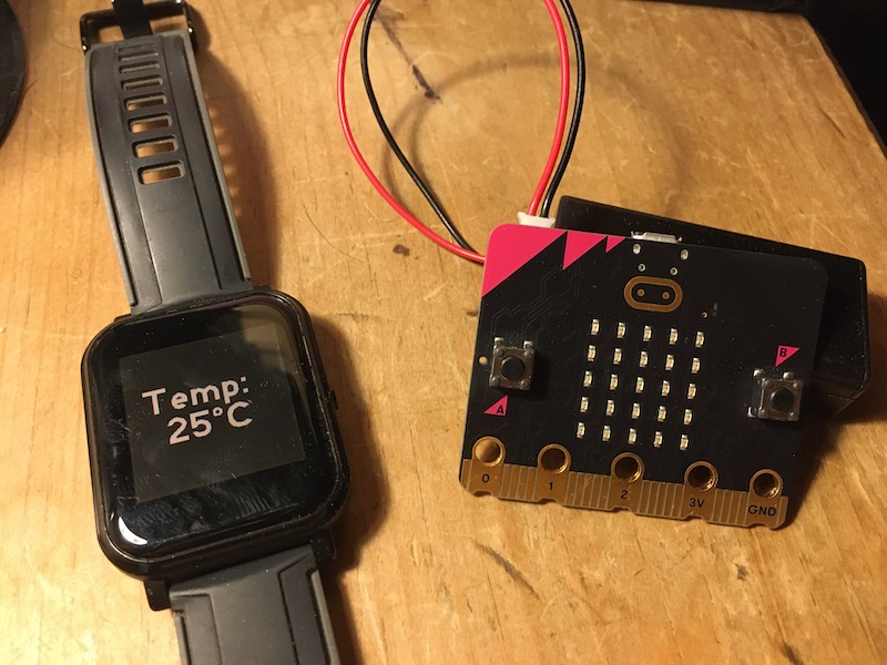 BangleJS2 watch and micro:bit