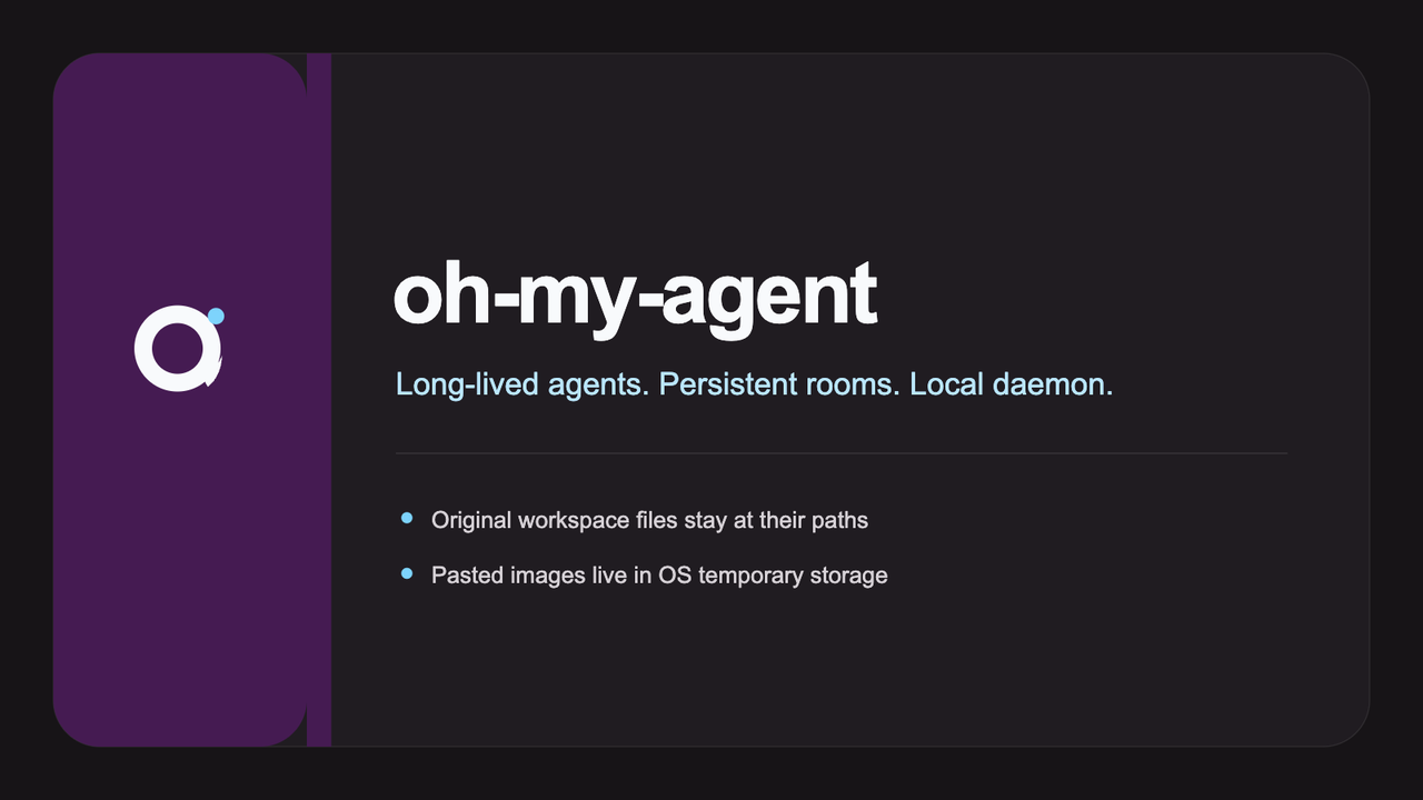 oh-my-agent: a conversation workspace for OMP agents, channels, and chats