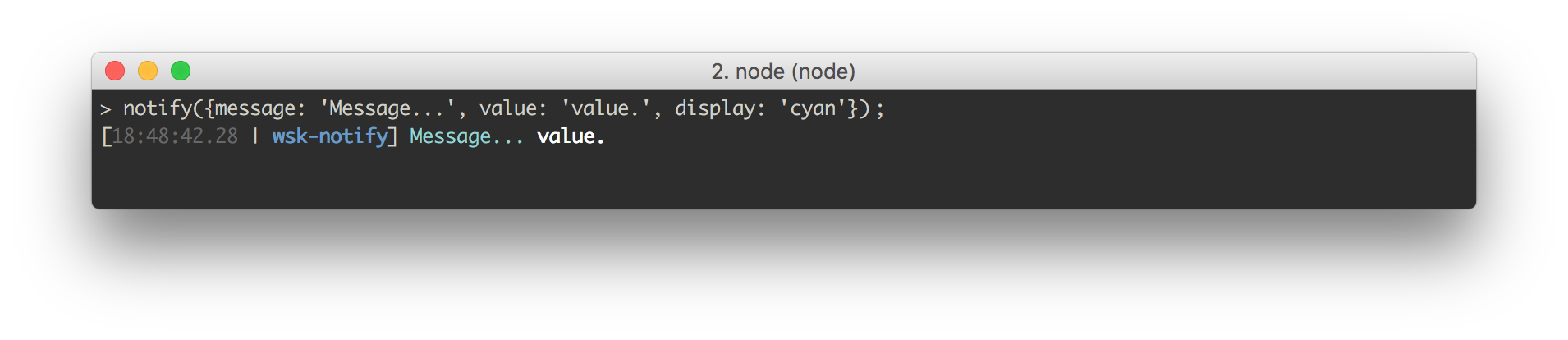 Display string