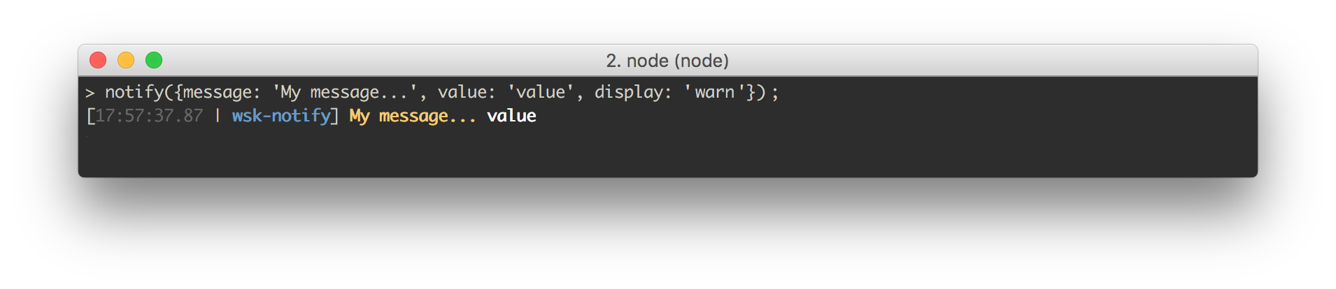 warn display