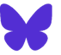 The Bluesky butterfly logo, except in purple