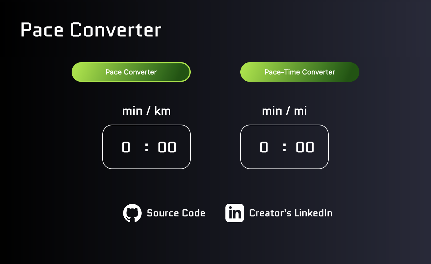 Pace Converter app screenshot