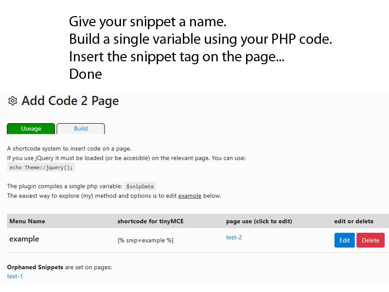 Add Code 2 Page - Plugins - Bludit CMS