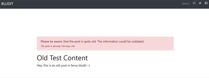 Bludit old posts warning - Plugins - Bludit CMS